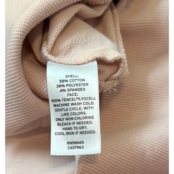 Pull over sweat shirt in pink smoke XS, ruffled sleeves, NWT‎ - Picture 5 of 6